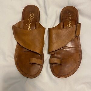 Free People Brown Leather Sandal